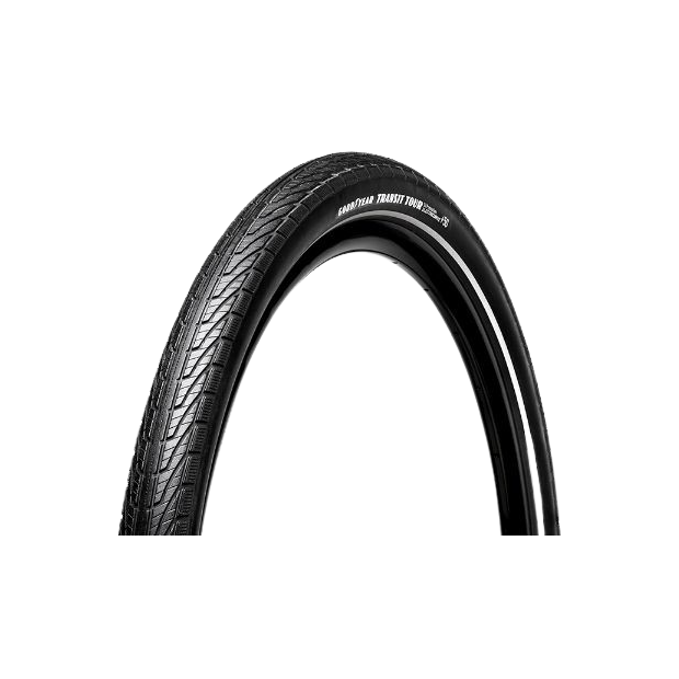 Pneu Ville/Ebike Goodyear Transit Tour Tringles Rigides 27,5x2,6" Noir Réfléchissant