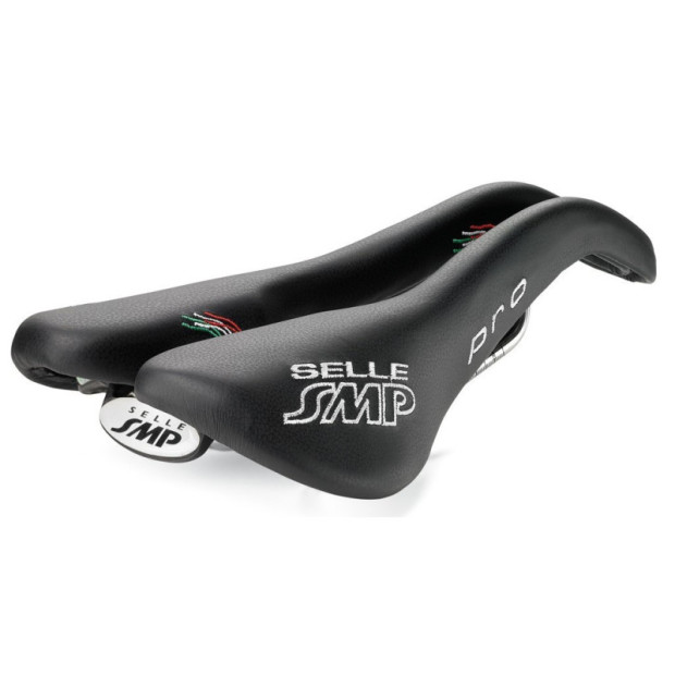 Selle SMP Pro 148x278mm Rails Inox - Noire