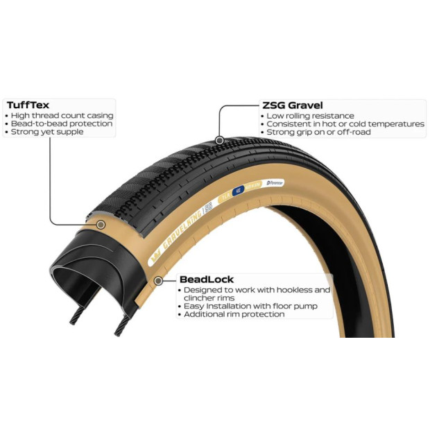 Pneu Gravel Panaracer GravelKing Semi-Slick TLR 700x30C