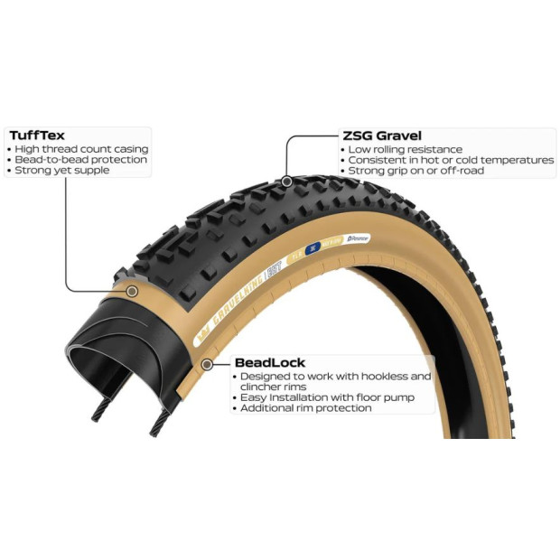 Pneu Gravel Panaracer GravelKing EXT TLR 700x38C
