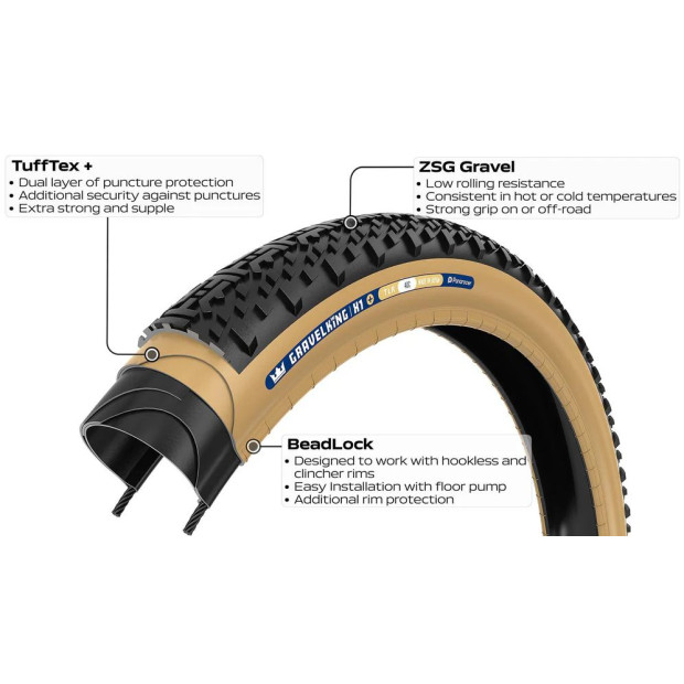 Pneu Gravel Panaracer GravelKing X1+ TLR 700x45C