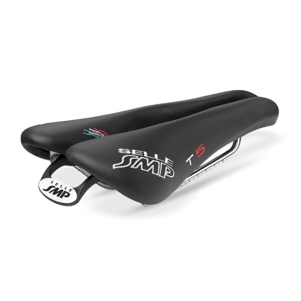 Selle SMP Triathlon T5 141x251mm Rails Inox- Noir