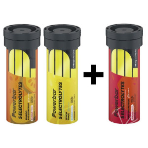 Boisson Energétique PowerBar 5 Electrolytes - 2 tubes + 1 Gratuit