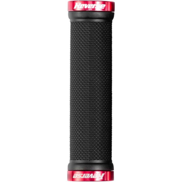 Poignées VTT Reverse Classic Lock On  Ø28mm 130mm noir/rouge