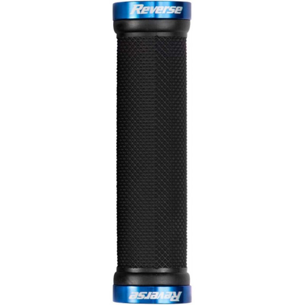 Poignées VTT Reverse Classic Lock On  Ø28mm 130mm noir/bleu