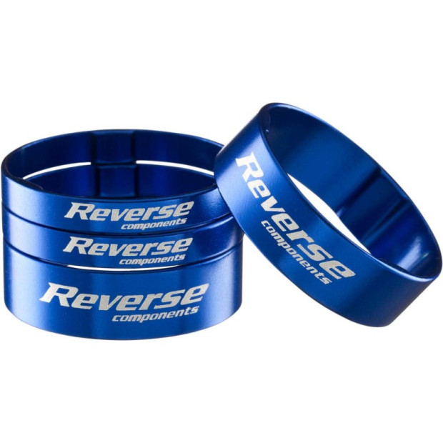 Kit Entretoises de Jeu de Direction Reverse Ultra-Light 1 1/8" bleu