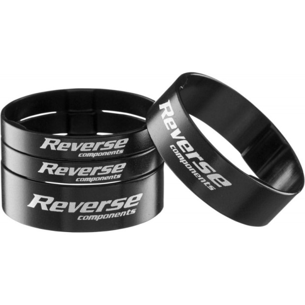 Kit Entretoises de Jeu de Direction Reverse Ultra-Light 1 1/8" noir