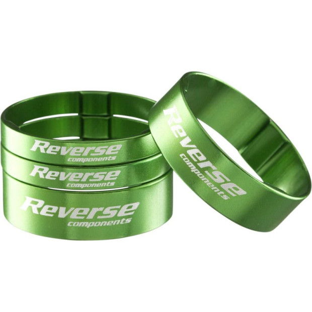 Kit Entretoises de Jeu de Direction Reverse Ultra-Light 1 1/8" vert