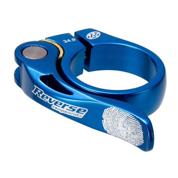 Collier de Tige de Selle Reverse Long Life 34,9mm bleu