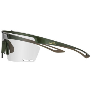 Lunettes Vélo MagicShine Rouleur Photochromiques Vert-Marron Ecran Gris