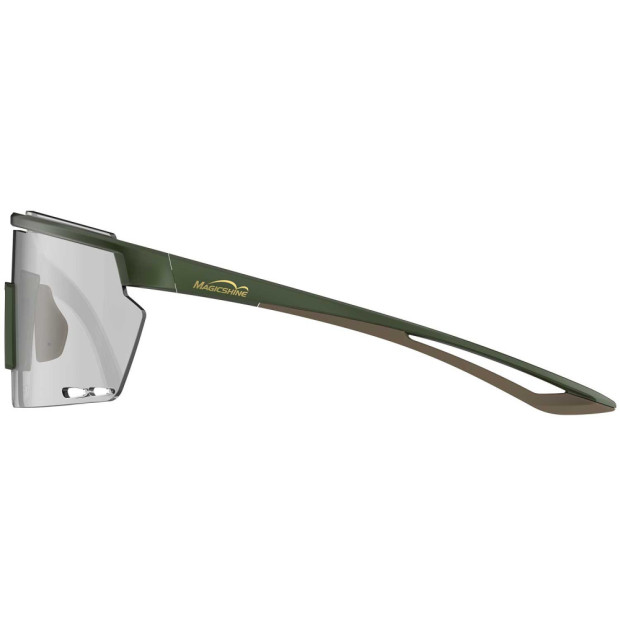 Lunettes Vélo MagicShine Rouleur Photochromiques Vert-Marron Ecran Gris