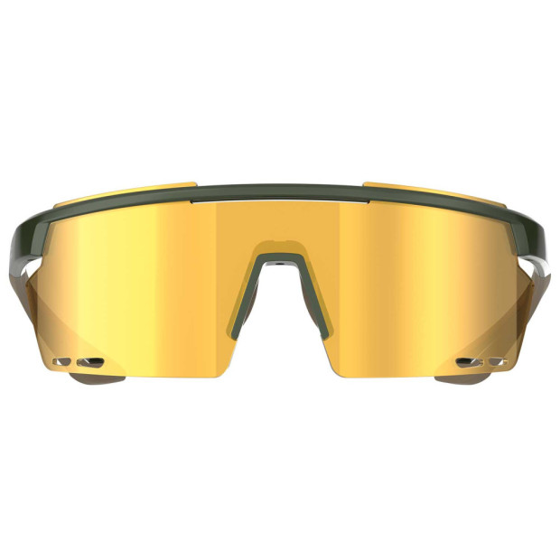 Lunettes Vélo MagicShine Rouleur Photochromiques Vert-Marron Ecran Or