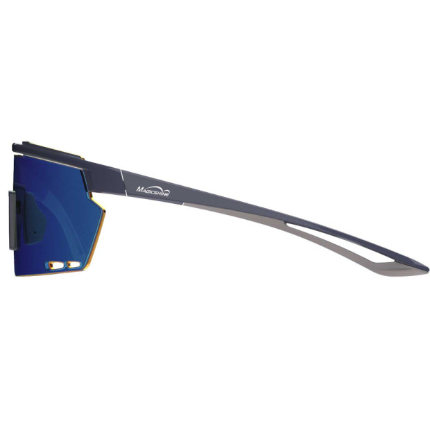 Lunettes Vélo MagicShine Rouleur Bleu-Gris Ecran Argent