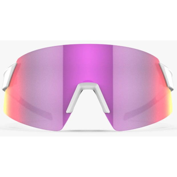 Lunettes Cyclisme Loubsol Scalpel Air Blanches - Verres Gris-Rose