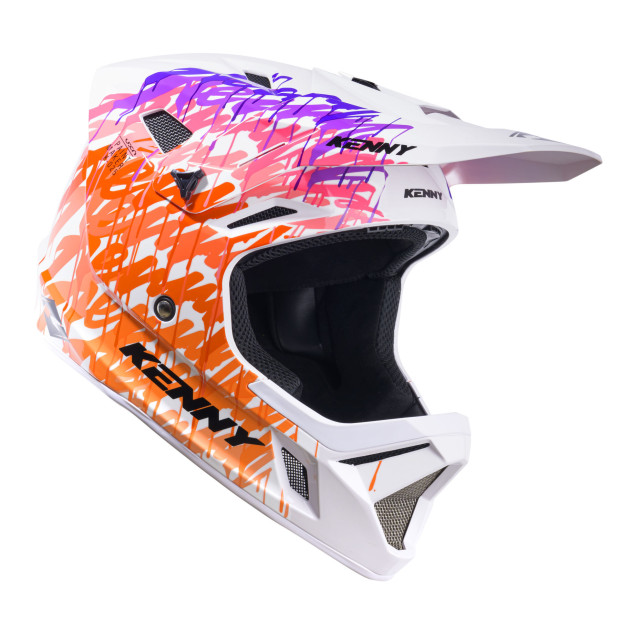 Casque Intégral Kenny Decade Graphic - Lunis Blanc