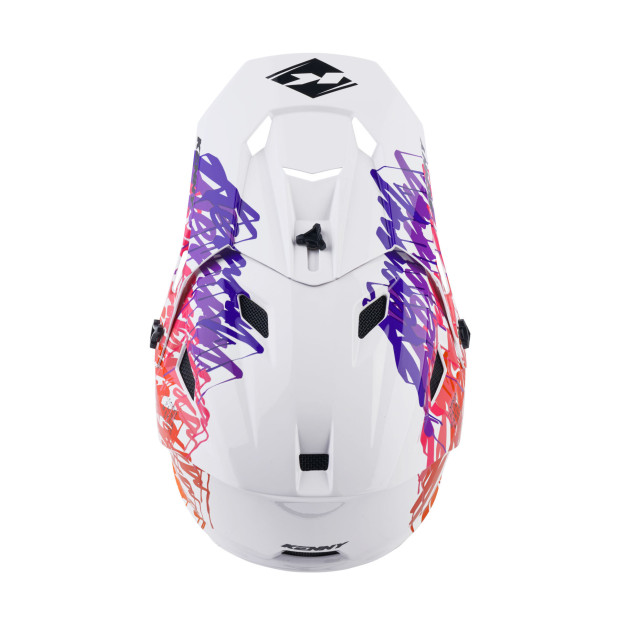 Casque Intégral Kenny Decade Graphic - Lunis Blanc
