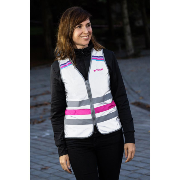 Gilet de Sécurité Wowow Lucy Full réfléchissant Gris à Zip