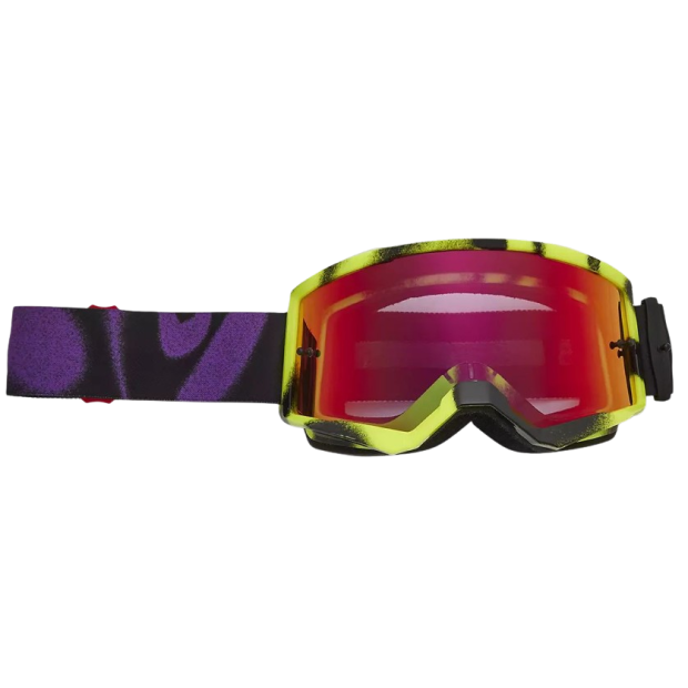 Masque VTT Fox Main Emotion - Rouge Fluorescent Verres Miroir