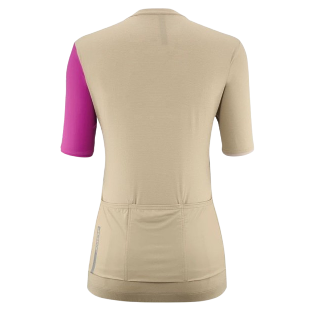 Maillot Route Manches Courtes Mavic Essential W - Beige / Fuchsia