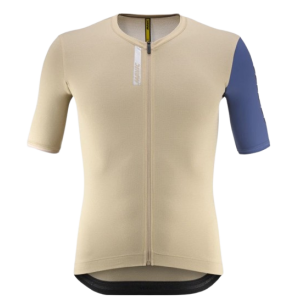 Maillot Route Manches Courtes Mavic Essential - Beige / Bleu