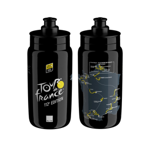 Bidon Elite Fly Teams 550ml Tour de France 2025 Carte - Noir