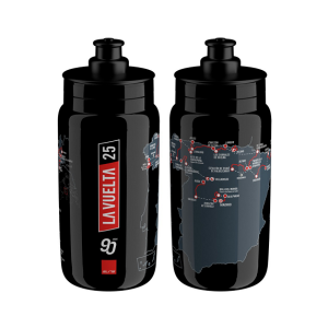 Bidon Elite Fly Teams 550ml Vuelta 2025 Carte - Noir