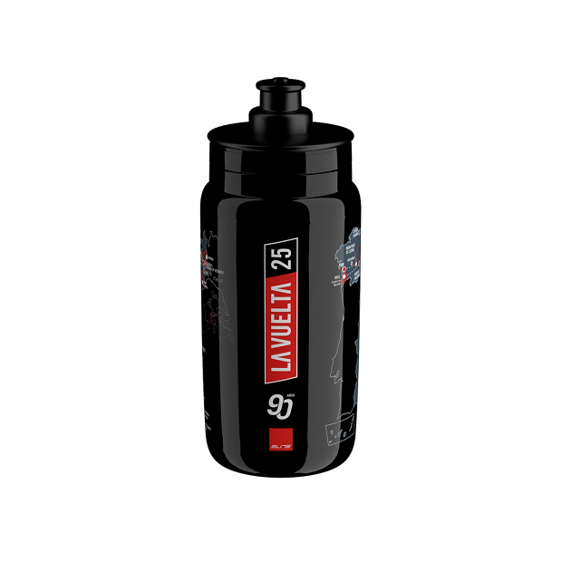 Bidon Elite Fly Teams 550ml Vuelta 2025 Carte - Noir