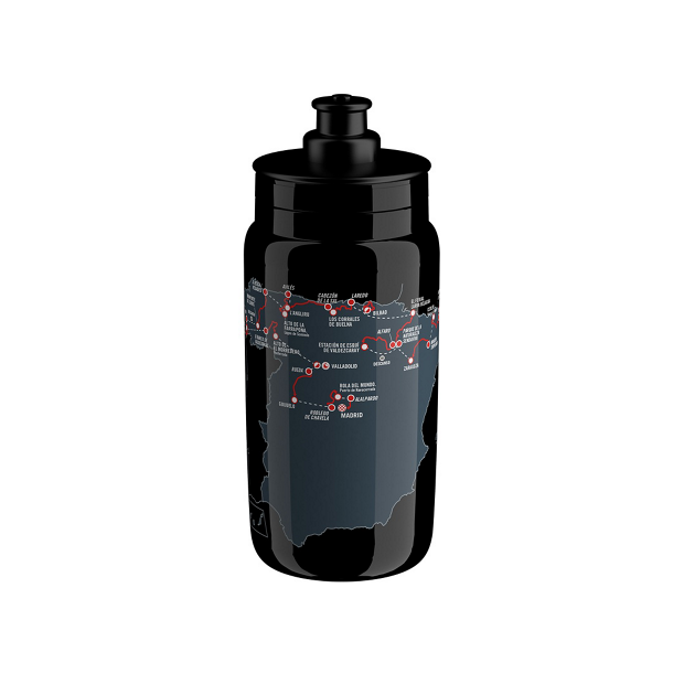 Bidon Elite Fly Teams 550ml Vuelta 2025 Carte - Noir
