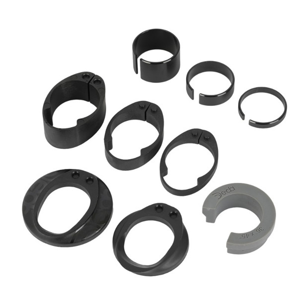 Kit d'entretoises Deda Elementi 5/10/20 mm + 2 Capots Direction Vinci Nylon 1.5" et 1"1/8