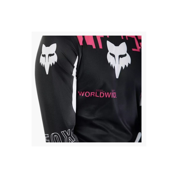 Maillot VTT Manches Longues Fox Ranger Digi Image - Noir / Rose