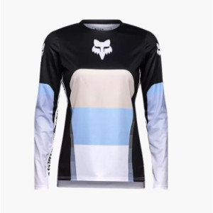 Maillot Manches Longues VTT Femme Fox Ranger Grid - Noir / Gris