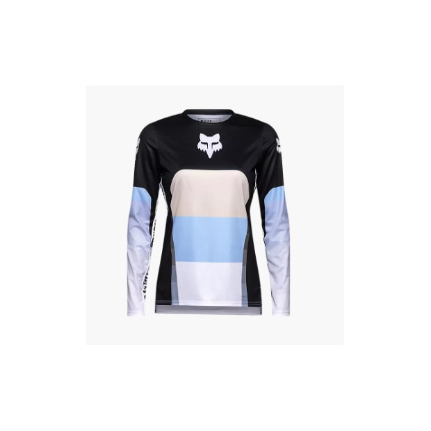 Maillot Manches Longues VTT Femme Fox Ranger Grid - Noir / Gris