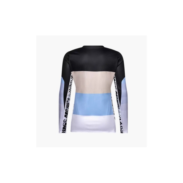 Maillot Manches Longues VTT Femme Fox Ranger Grid - Noir / Gris
