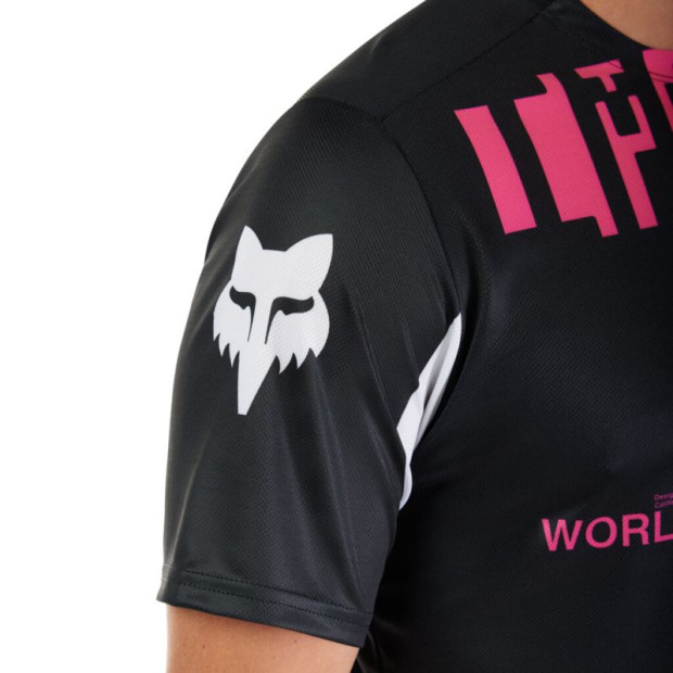 Maillot VTT Manches Courtes Fox Ranger Digi Image - Noir / Rose