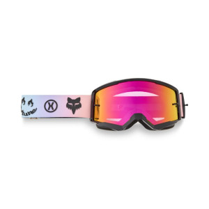 Masque VTT Fox Main Hello Future - Bleu Clair Verres Miroir
