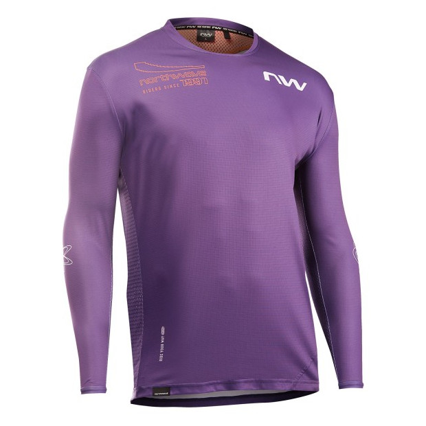 Maillot VTT Manches longues Northwave Edge  2 Violet / Orange