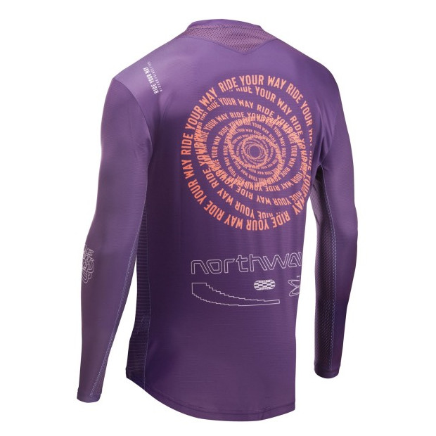 Maillot VTT Manches longues Northwave Edge  2 Violet / Orange