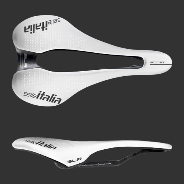 Selle Selle Italia SLR Boost Kit Carbonio Superflow - WHITE EDITION - 145x248mm
