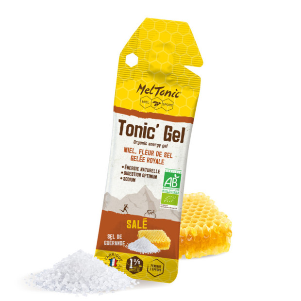 Gel Energétique Bio Meltonic Salé Miel/Fleur de sel/Gelée royale 6x20g