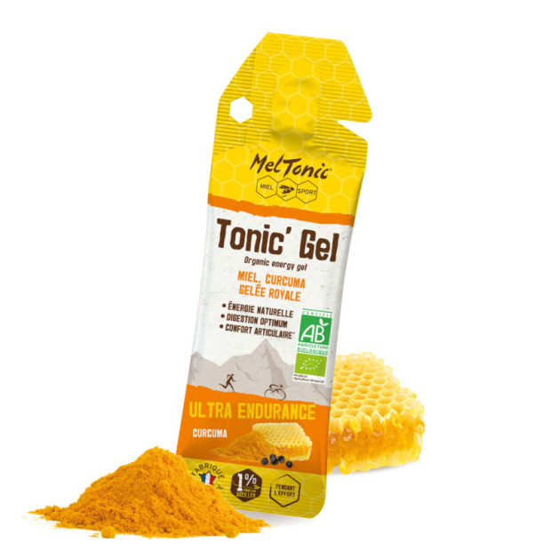 Gel Energétique Bio Meltonic Ultra Endurance Miel/Curcuma/Gelée royale 6x20g
