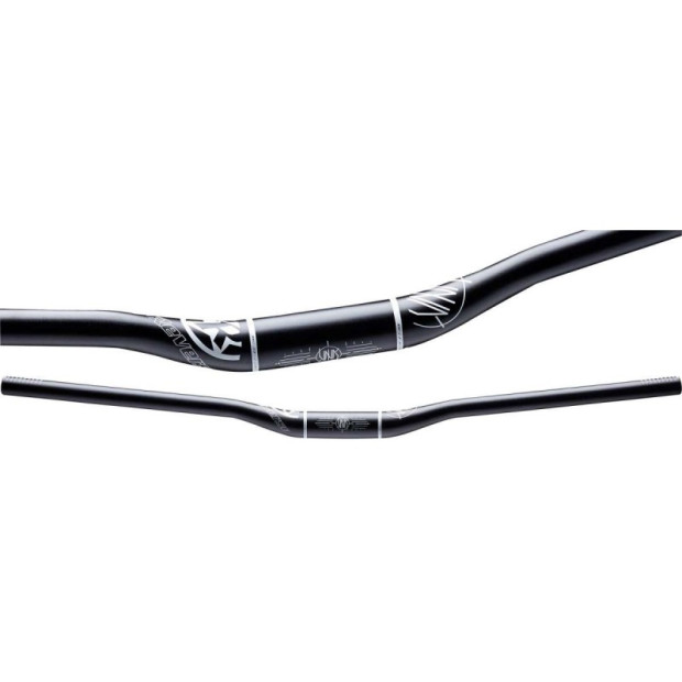 Guidon VTT Rampage Dirt Reverse Nico Vink 31,8mm Noir-Blanc