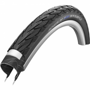 PNEU SCHWALBE DELTA CRUISER PLUS 28X1.75 HS431 ACTIVE PUNTUREG.TWINSKIN RIGIDE NOIR RÉFLÉCHI.47-622