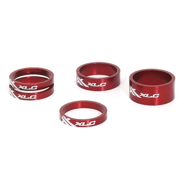 Kit entretoise XLC AS-A02 1'1/8 (5 / 5 / 5 / 10 / 15 ) Rouge