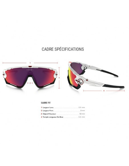 Lunettes vélo Oakley Jawbreaker - Blanc Poli - PRIZM Road