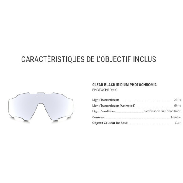 Lunettes vélo Oakley Jawbreaker Noir - Photochromique