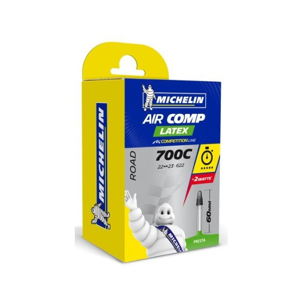 Chambre à Air Michelin AIRCOMP LATEX A1 18 / 23-622 - Presta 60 mm