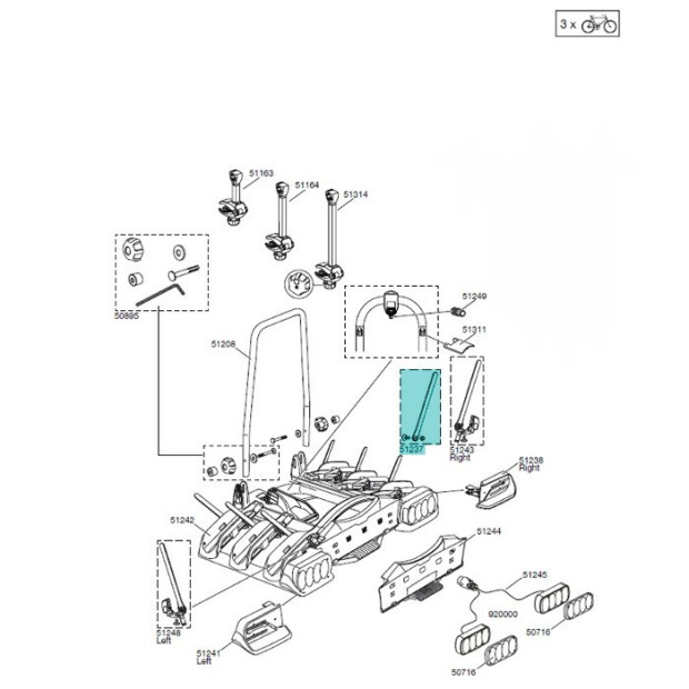 Fixation de roue Porte-vélo Thule Euroway G2 - 51237