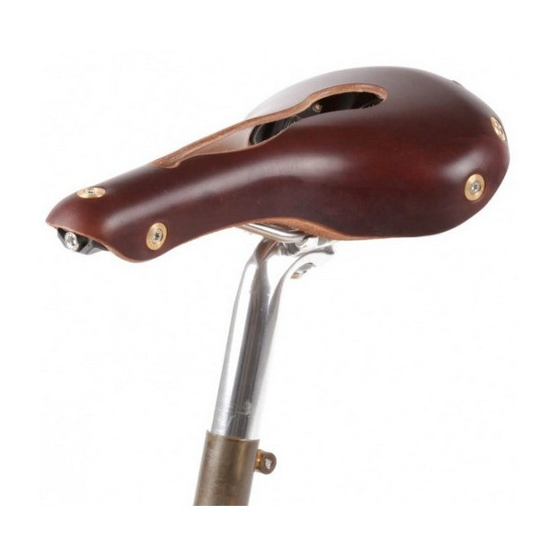 Selle en cuir Gilles Berthoud Aspin Ouverte - Brun