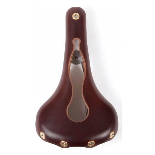 Selle en cuir Gilles Berthoud Aspin Ouverte - Brun