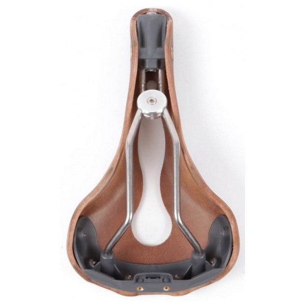 Selle en cuir Gilles Berthoud Aspin Ouverte - Brun